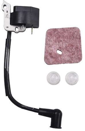 MonoSora Carburetor Ignition Coil Kit for FS38/FS45/FS46/FS55/HL45/KM55 Models, Includes Air Filter and 2 Priming Bulbs, Black