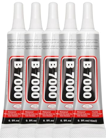 5PCS Multi Purpose Glue Clear Adhesive,15ml B7000 Glue Clear with Precision Tip,Jewellery Glue,Rhinestone Glue for Nail, Craft Glues, Jewelry Glues, Jewelry Making, Nail Art, DIY, Makeup, Shoes
