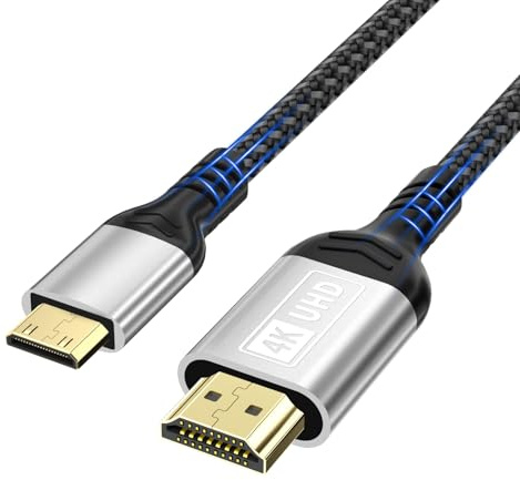 Kryoza Mini HDMI auf HDMI Kabel 1M, 4K@60Hz Mini HDMI Kabel 2.0