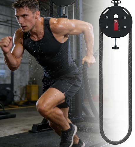 lealovengzh Entrenador De Cuerda Sin Fin | Nuevo Sistem De Poleas (2026) - Resistencia Ajustable | Entrenador De Poleas PortáTil | Equipo De Gimnasio En Casa para Ejercicios Agarre,Brazos,Espalda Red