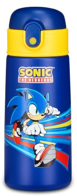 Seven Borraccia Kid Sonic, Blu, 460 ml, Acciaio Inox, BPA free, Ermetica, Caldo 12h/freddo 24 h, A prova di perdite, Riutilizzabile, Scuola, Sport, Viaggio, Bambino, Idea regalo