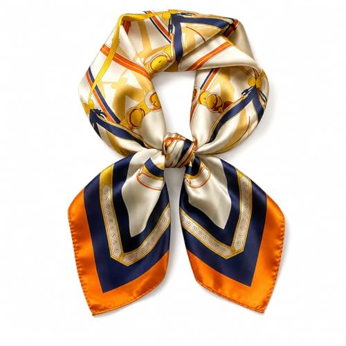 HIVTE Halstuch Damen, Modische Muster 70 x 70 cm, Seidenähnliches Bandana Damen als Kopftuch für Haare, Hals, Taschen & Modeaccessoires, Ideal für Geschenke, Reisen & Outdoor-Aktivitäten