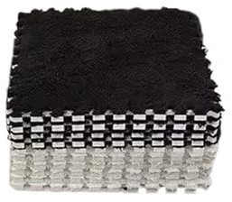 Alfombra de Felpa Suave 10 Uds. Alfombra de Espuma Rompecabezas Felpa, Alfombra Suave 11,8x11,8 Pulgadas for habitación