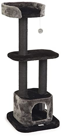 Beeztees Kratzmöbel Bondica L: 50 cm B: 50 cm H: 120 cm schwarz-grau