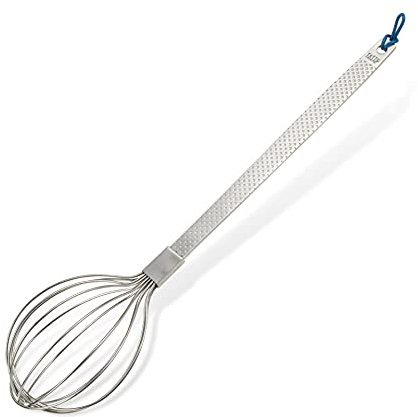 Tasty Stainless Steel Whisk, Mixing Balloon Whisk for Stirring & Whipping Ingredients, Egg Whisk Beater with Silicone Loop, Salad Mixer, Stainless Steel Kitchen Utensil, 28x7cm, Silver