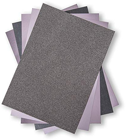 Sizzix Carbone, Taglia Unica Surfacez-Superfici-Cartoncino Prestige 664536, Grigio, 50pz, Cartone