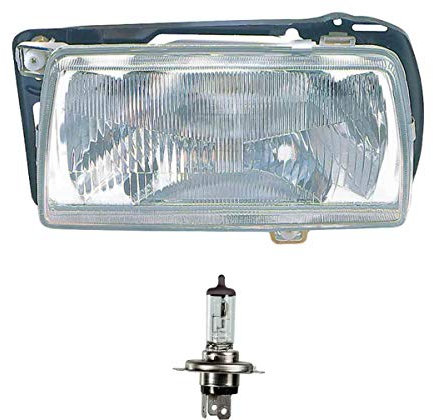 Halogen Scheinwerfer Frontscheinwerfer rechts H4 für Jetta II inkl. OSRAM Lampen mit Lampenträger