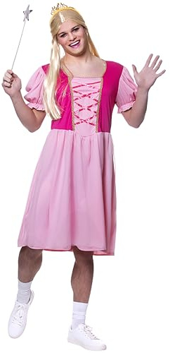Disfraz divertido de princesa para hombre y adulto