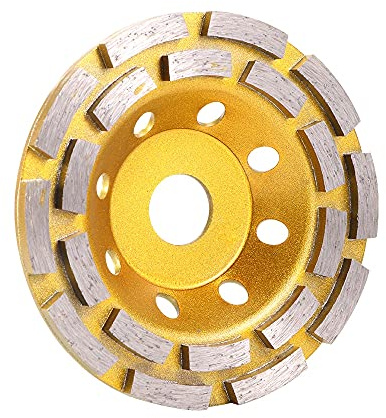Disco Desbaste Hormigon Copa de doble fila de 125mm, muela abrasiva en forma de cuenco, copa de molienda, disco de lijado de hormigón, abrasivos, herramienta de rueda de maceta de rueda de hormigón Di