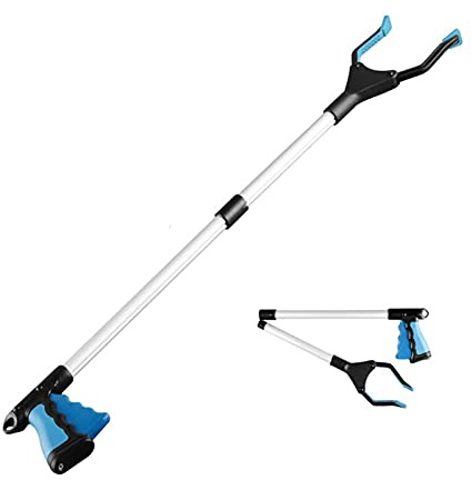 Greifwerkzeug, Greifzange für ältere Menschen, 81,3 cm, faltbarer Greifer, Gartengriff, Armverlängerung, leichte Mobilitätshilfe, Verlängerungs-Greifer, Greifwerkzeug, zum Heben und Picken von Müll