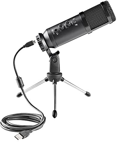 NGS GMICX-110 - Microphone de Jeu USB avec Trépied - Filtre Anti-Pop Interne - Microphone pour Le Streaming, Twitch, Youtube, Podcast, Voiceovers, PC, PS4, PS5 - Plug&Play