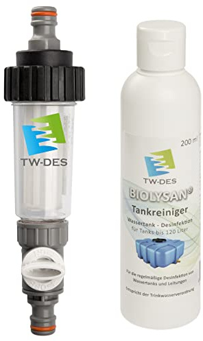 Original TW-DES Befüllfilter ECONOMY inkl. BIOLYSAN Tankreiniger für 120l Tanks für Wohnmobil, Wohnwagen, Boot