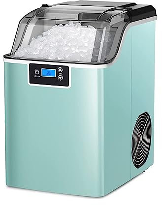 macchina del ghiaccio casa Macchina for la produzione di ghiaccio masticabile tritata da banco da 44 libbre con ghiaccio autopulente al giorno / timer for la produzione di ghiaccio in acciaio inossida
