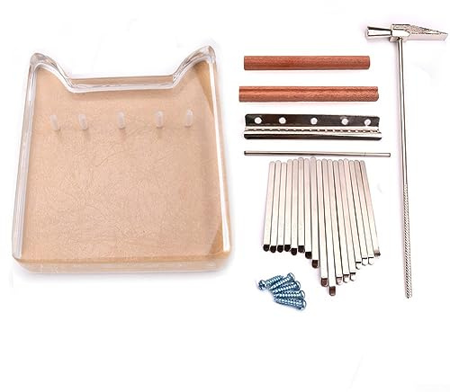 Kalimba 17 Tasten Finger Klavier DIY Zubehör mit Tasten Brücke Tuning Hammer Zubehör Ersatz Kit DIY Zubehör