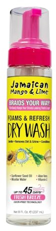 Jamaican Mango & Lime Foams Braid Your Way, Water Refresh Dry Wash 8 oz