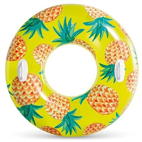 Virsus Salvagente Gonfiabile Rotondo 261NP, Diametro 107 cm, Ciambella Gonfiabile con Maniglie, Cuscino d'aria per piscina, per Feste ed Eventi (Giallo Ananas)