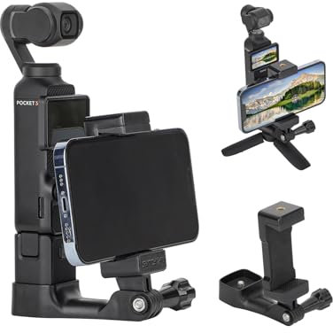 ZJRXM Handyhalterung für DJI Osmo Pocket 3 Zubehör, Front Smartphone Mount Clip Halterung für DJI Osmo Pocket 3 Kreativ Combo