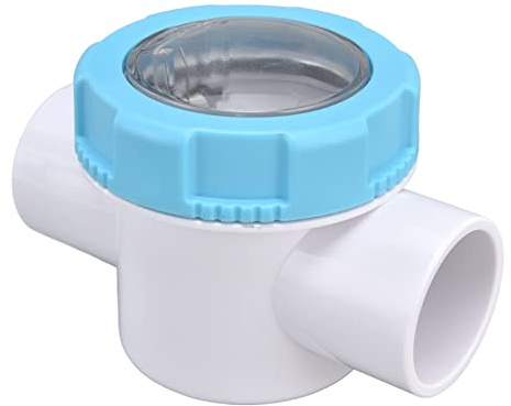 Rückschlagventil Pool 50mm, Überprüfen Sie das Ventil 50 mm 2 Wege G1 1/2 Wasserschlauch Rückfluss -Verhinderung mit transparentem Spiegelrohr für den Poolfilter