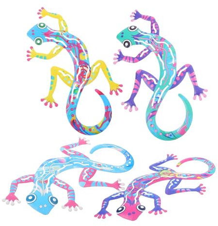 FUNOMOCYA Gartendekoration Metall Gecko Wandbehang Tierdeko Draußen Veranda Elegante Wandverzierung