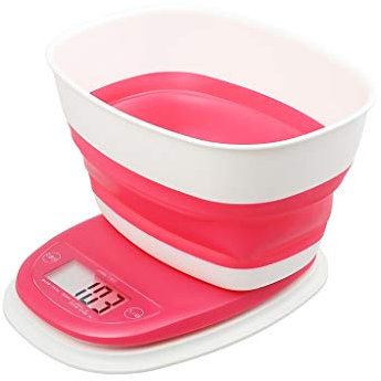 Bilancia Elettronica per Alimenti Cottura Domestica Cucina Bilancia da Cucina 1 grammo Pesatura Rosa 3 kg