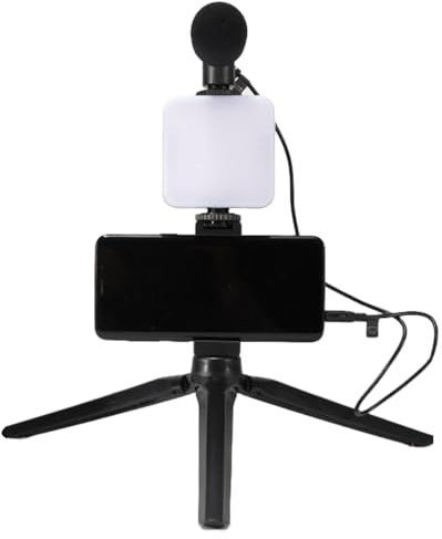 Telefonstativ med, selfieljus med stativstativ | selfie-stick stativ | bärbart mobilstativstativ, LED-allround-selfielampa, multifunktionell mobiltelefon selfie-stativhållare för live-överföring