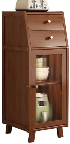 HJLKDYM Sideboard Aufbewahrungsschrank Mit Türen, Akzentschrank Für Wohnzimmer, Küche Akzentschrank Mit Glastüren, Für Eingangsbereich, Flur(B-33x31x96cm)