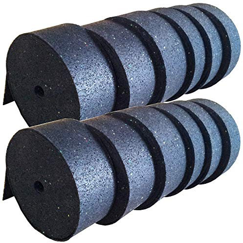Terrassenpads auf Rolle Gummigranulat Streifen Stärke: 8 mm Rollen Terrassen Pads Stelzlager Antirutschmatten (ARM) (1, 100 x 10000 mm)