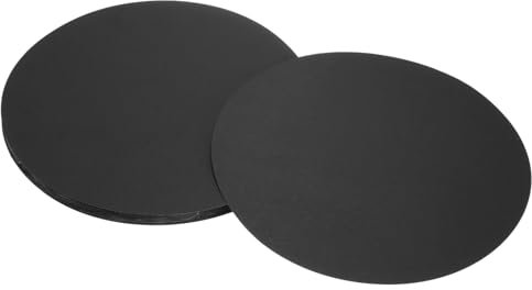 QUARKZMAN 36pz Cerchio Carta Kraft, 25 x 25 cm Carta Forma Rotonda Carta Cartellone per Forniture Artistiche, Origami, Creazioni di Carta, Nero