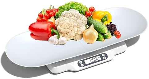 Digital Baby/Pet Scale, 30KG LCD Electronic Scale with Detachable Tray, 4 Modes(kg/oz/lb/ml), Multi-Function Kitchen Bathroom Weight Scale, Measure Weight Accurately for Baby/Animals/Jewellery/Food