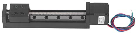Linearer Gleittisch mit 100 mm Hub, hochpräziser Linearbewegungstisch mit Einzelschiene und Schrittmotor für DIY-CNC-Fräser und optische Messlegierungsmaterial