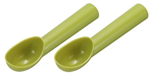 sourcing map 2 palette in plastica per gelato, frutta, anguria, utensili da cucina per gelato, yogurt, cupcake, palline di melone, verde