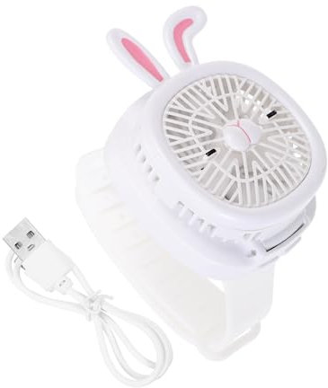 SHINEOFI Ventilatore Da Polso Con Orologio A Cartoni Animati Portatile Indossabile USB Ricaricabile Per Mini Ventilatore Da Polso Per Mini Ventilatore Da Polso Alimentato