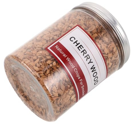 HEMOTON 125g Trucioli di Legno di Ciliegio per Affumicatura Pellet di Legno per Barbecue Grigliate e Cocktail Pacchetto di Trucioli per Affumicatore Facile da Usare