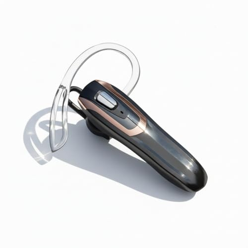 Bluetooth Earpiece Handsfree 38Hrs Talking Time Wireless Headset V 6.0 | Single Ear Bluetooth Headset Noise Canceling Wireless Headphones for Phone Calls (Gold)