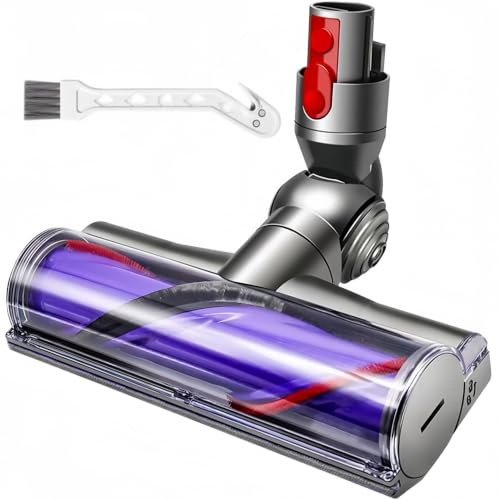 Elektrische Bodendüse kompatibel mit Dyson V7 V8 V10 V11 V15, Turbobürste Bürstenkopf mit Direktantrieb, Ersatzteil Zubehör Motorhead für Parkett Hartboden Teppich Tierhaare, Drehbar