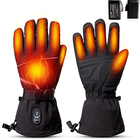 DINSVTA Heated Gloves for Men Women, Electric Glove Rechargeable Battery Heated Hand for Motorcycle Biking Hunting Arthritis Skiing Working