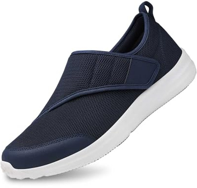 Generisch Zapatillas de estar por casa para hombre, zapatos para caminar, zapatos de ocio, pies hinchados, ligeros, para personas mayores, zapatos informales, transpirables, zapatos de trekking