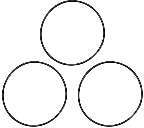 JOVIA Rubber O-Rings 3PCS, Replacement Sealing Washers for Sink Plug Pop Up Basin Bath Bathroom Drain Waste Seal, Black Flat Rubber Rings for Tap Pipe Plumbing Repairs, No Special Tools Required