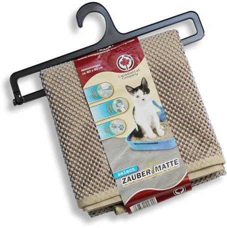 CanadianCat Company | Katzenklo Matte groß XL Zaubermatte Select ca. 60 x 90 cm in grau - leicht zu reinigende Katzenmatte, rutschfest & wasserdicht