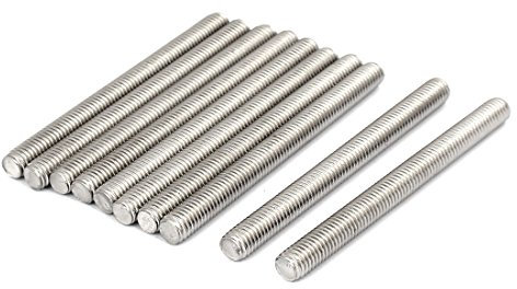 sourcing map 10 Stück Gewindestangen M8x90mm Edelstahl 304 Gewindestift Metrischem Vollgewinde Bar Gewindestäbe für Befestigung CNC-Werkzeugmaschinen 3D-Drucker Industrie Geräte