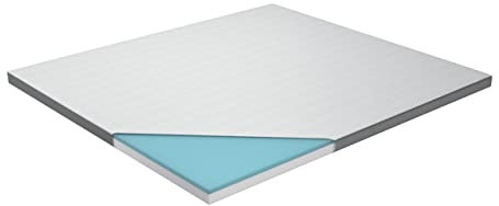 Genius Eazzzy Topper Classic 180x200cm Höhe 7 cm H2 H3 - orthopädische Matratzentopper für Matratze & Boxspringbett aus Gelschaum | Matratzenauflage 180x200 für Allergiker + Bezug