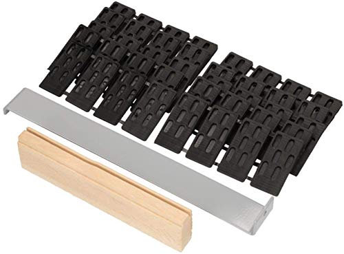KOTARBAU Verlegeset 42tlg. Set Parkett Laminat Kunststoff Holz Montagekeile Zugeisen Schlagleiste Kunststoffkeile Laminatverlegen Parkettverlegen
