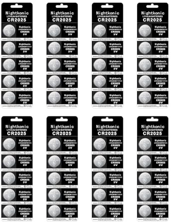 Nightkonic 40 - CR2025 Battery 3v Lithium Button Cell Coin 2025 Batteries