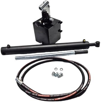 Flowfit Hydraulische einwirkende Handpumpe, Anhänger/Kippset, zum Heben von 10 Tonnen, Hub, 600 mm