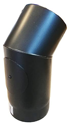 Aflex raccordo per stufa a legna - camino curva a 45° MF con ispezione (120mm)