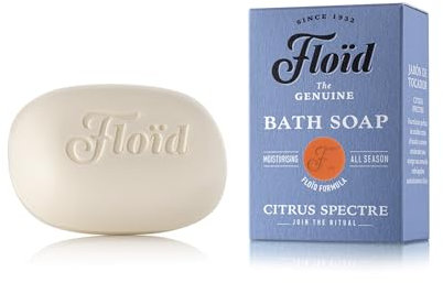 Floid Citrus Spectre Bath Soap, pastilla jabon de baño 100% vegetal, jabon con manteca de karite pura y lecticina y para proteger la piel y dejarla suave y flexible