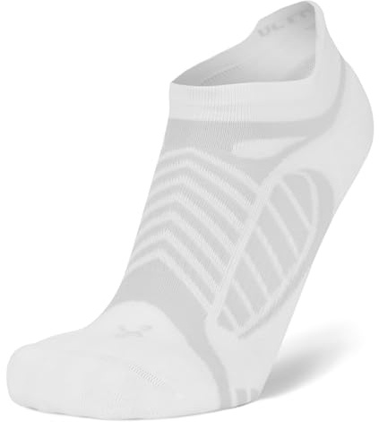 Balega Unisex Ultralight No Show Calcetines Para Correr, Blanco, Large,EU Talla 43-45.5