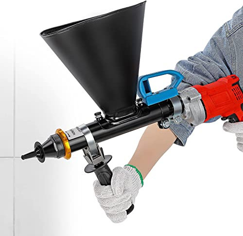 YUNYN Mortar Grout Electric Mortar Gun, 950W Patio Brick Pointing Grouting Cement Applicator Grouting Tool Caulk, Filling range: about 3-15mm for Concrete Cracks Leakage Repair