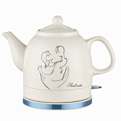 Bouilloire électrique sans fil en céramique - Pichet rétro de 1,2 L, 1200 W d'eau rapide pour le thé, le café, la soupe rapide (Color : B) Present