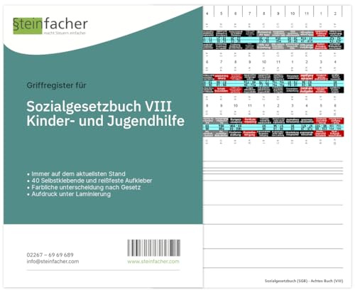 Steinfacher Griffregister für SOZIALGESETZBUCH (SGB) VIII – Kinder- und Jugendhilfe (ohne Folien)